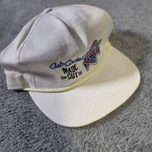 Size-A-Just Mens‎ OSFA Rope Hat White Super Bowl XXVII 27 Cub Cadet 1993 Vintage